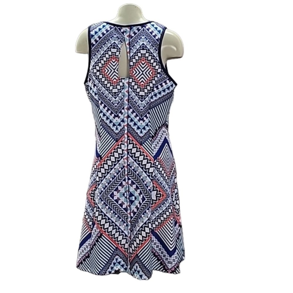 My Michelle sleeveless stretch pull over Aztec design A-line dress XL - Picture 2 of 11